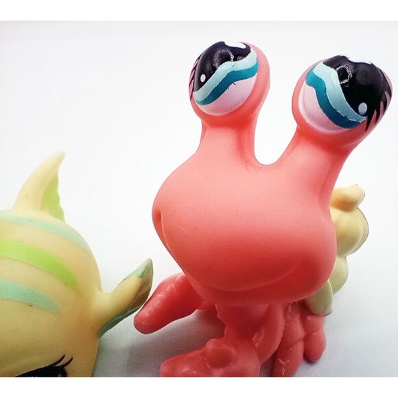 Littlest Pet Shop Aquatic Animal Figures Fish Hermit Crab Lot Of 3 643 928 1213 - Picture 5 of 12